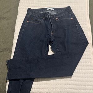 LOFT Women's Dark Blue Skinny Jeans